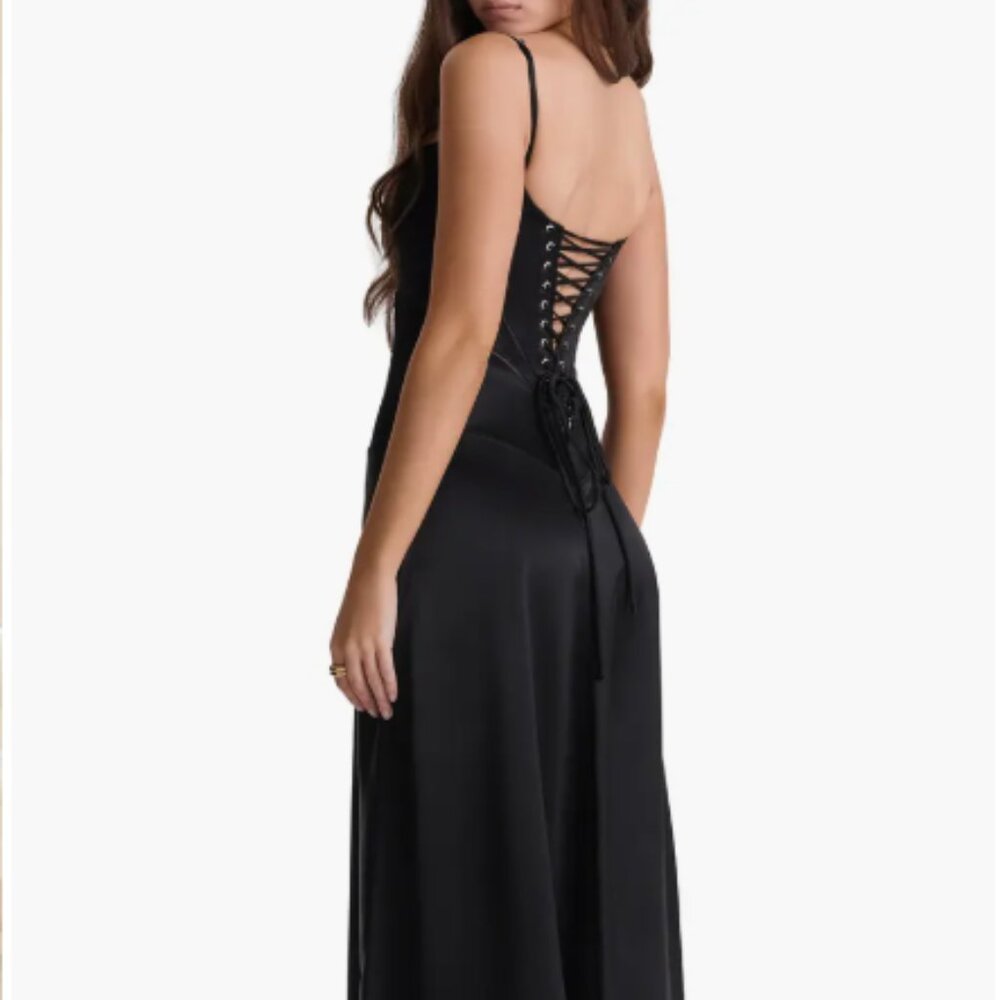 House of CB - Anabella lace-up satin gown - Picture 4 of 12